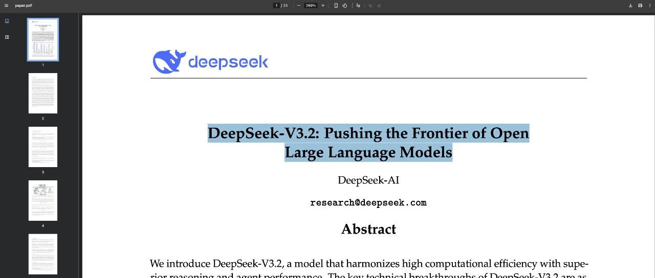 DeepSeek-V3.2 | Technical Report Analysis