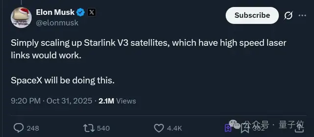 Musk Vigorously Promotes Space Data Centers! "Energy Efficiency Far Superior to Earth's"