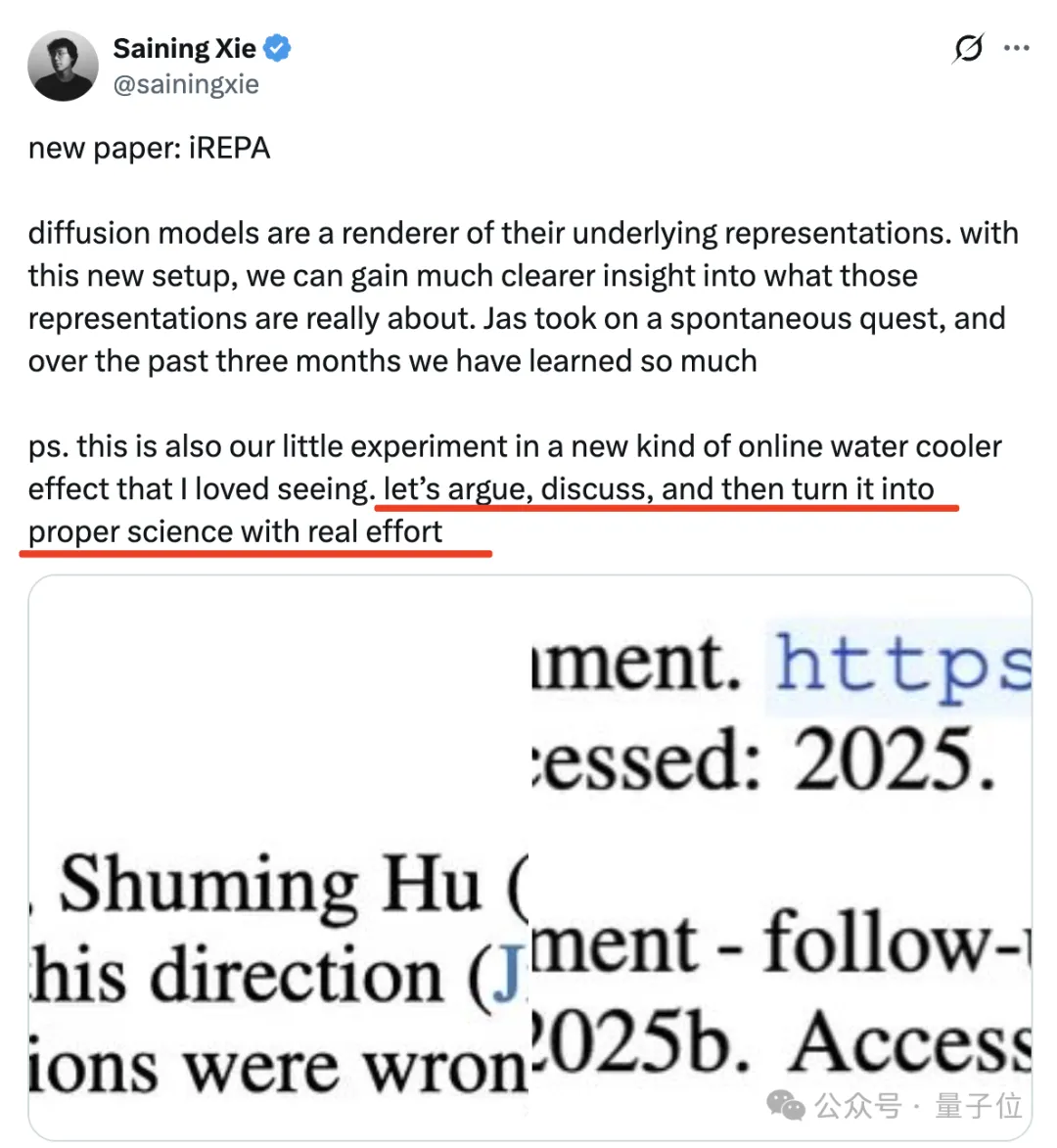 From a Twitter Debate to a Paper! Xie Saining's Team Introduces iREPA with Just 3 Lines of Code