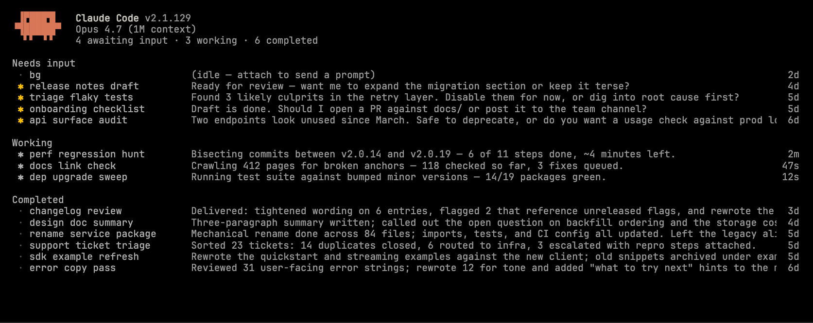 Claude Code Agent View 一图统管多会话